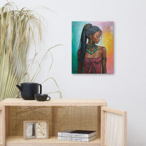 Black African Girl -  Canvas Print 16x20"